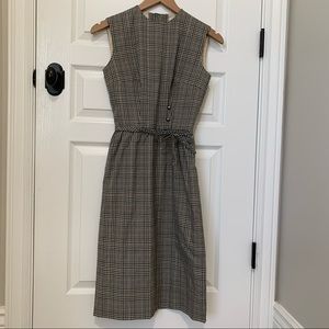 Vintage Lanz Originals 1960s Plaid Sheath Dress